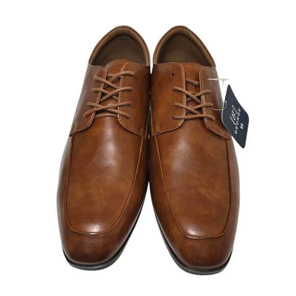 George Casual Dress Oxfords Shoes Memory Foam Men's Size 11 Brown Tommyy Lace-Up - Picture 3 of 9